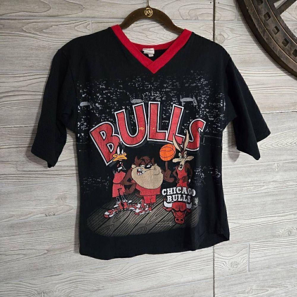 Chicago Bulls Looney Toons Vintage NBA Basketball Shirt Youth SZ L/XL 1990s